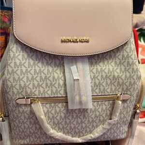 Michael Kors Blush and Gray Backpack